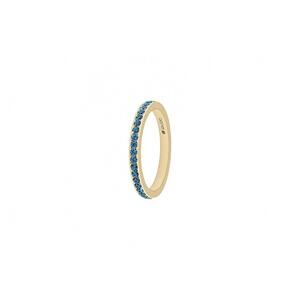 NEW QUDO women's eternity ring with light sapphire in gold